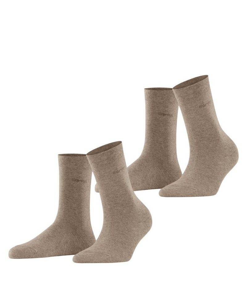 Esprit Socken Basic Easy 2-Pack (2-Paar) aus hautfreundlicher Baumwolle von Esprit