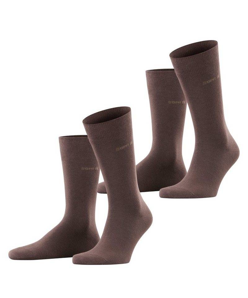 Esprit Socken Basic Uni 2-Pack (2-Paar) mit hohem Baumwollanteil von Esprit