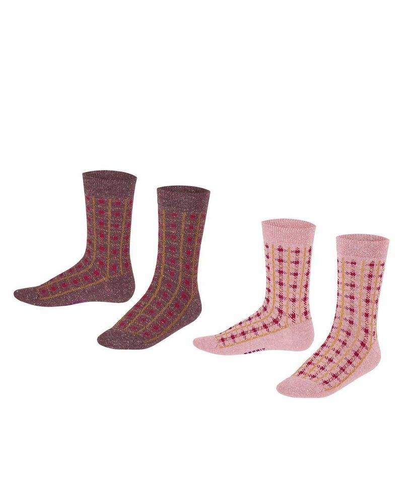 Esprit Socken Check 2-Pack (2-Paar) mit Seidenanteil von Esprit