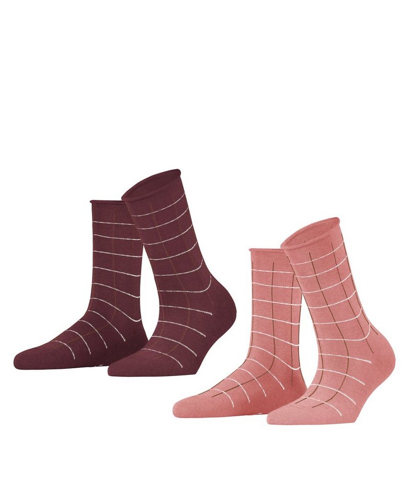 Esprit Socken Checks 2-Pack (2-Paar) mit Bio-Baumwolle von Esprit