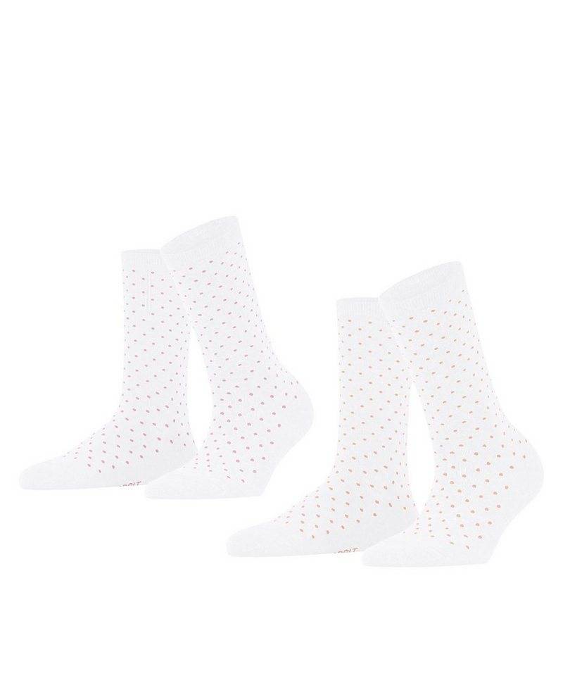 Esprit Socken Fine Dot 2-Pack (2-Paar) aus Biobaumwolle von Esprit