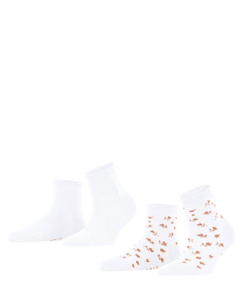 Esprit Kurzsocken Mini Flower 2-Pack (2-Paar) aus Biobaumwolle von Esprit