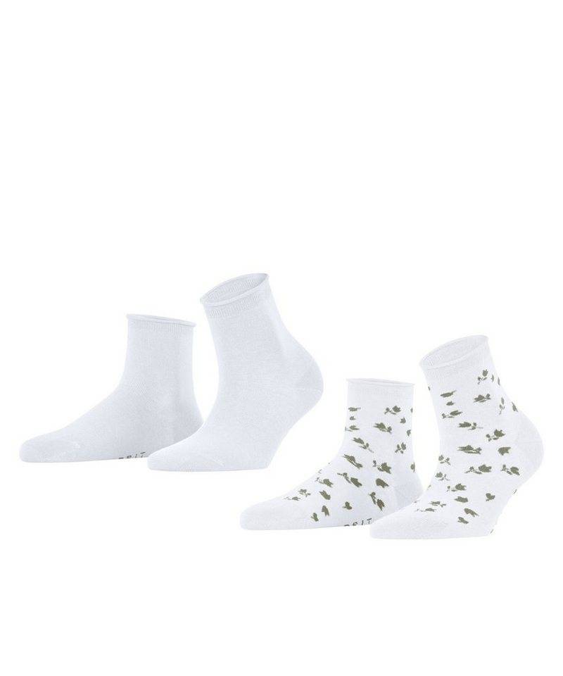 Esprit Kurzsocken Mini Flower 2-Pack (2-Paar) aus Biobaumwolle von Esprit