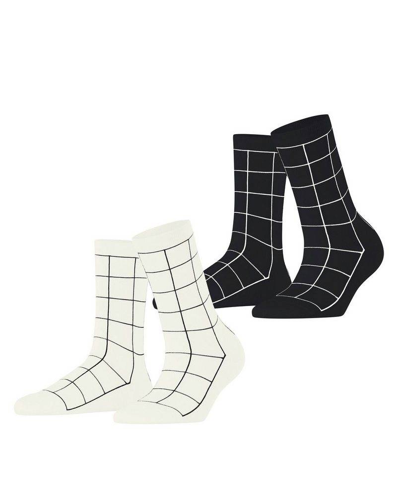 Esprit Socken Sketched Grid 2-Pack (2-Paar) von Esprit