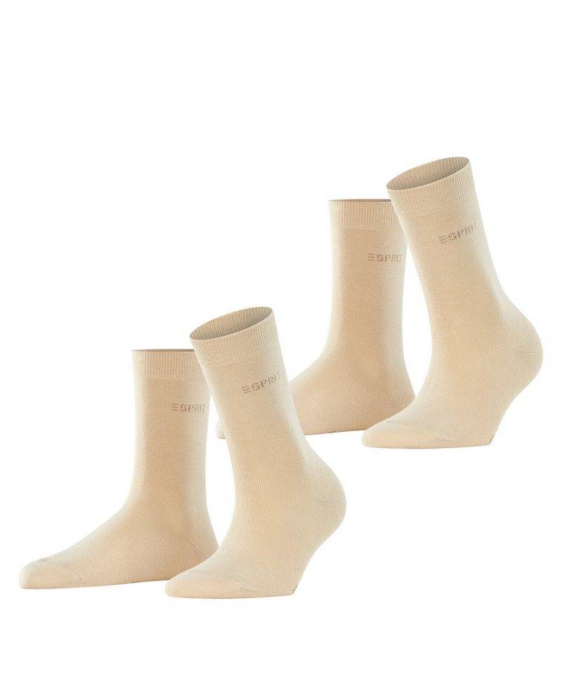 Esprit Socken Uni (2-Paar, 2er Pack) aus elastischem Material, atmungsaktiv von Esprit