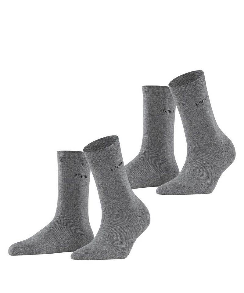 Esprit Socken Uni 2-Pack (2-Paar) aus elastischem Material von Esprit