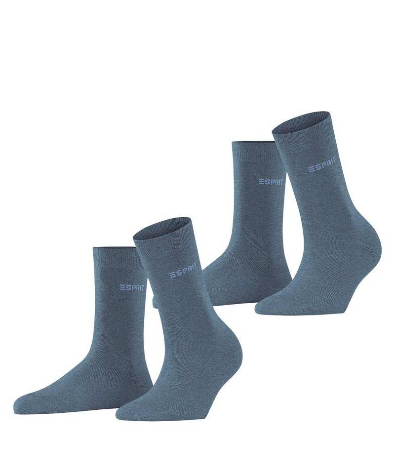 Esprit Socken Uni 2-Pack (2-Paar) aus elastischem Material von Esprit