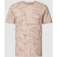 Esprit T-Shirt mit Allover-Muster in Dunkelrot, Größe S von Esprit