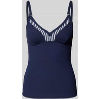 Esprit Tankini-Oberteil in Ripp-Optik Modell 'BONDI' in Marine, Größe 38 von Esprit