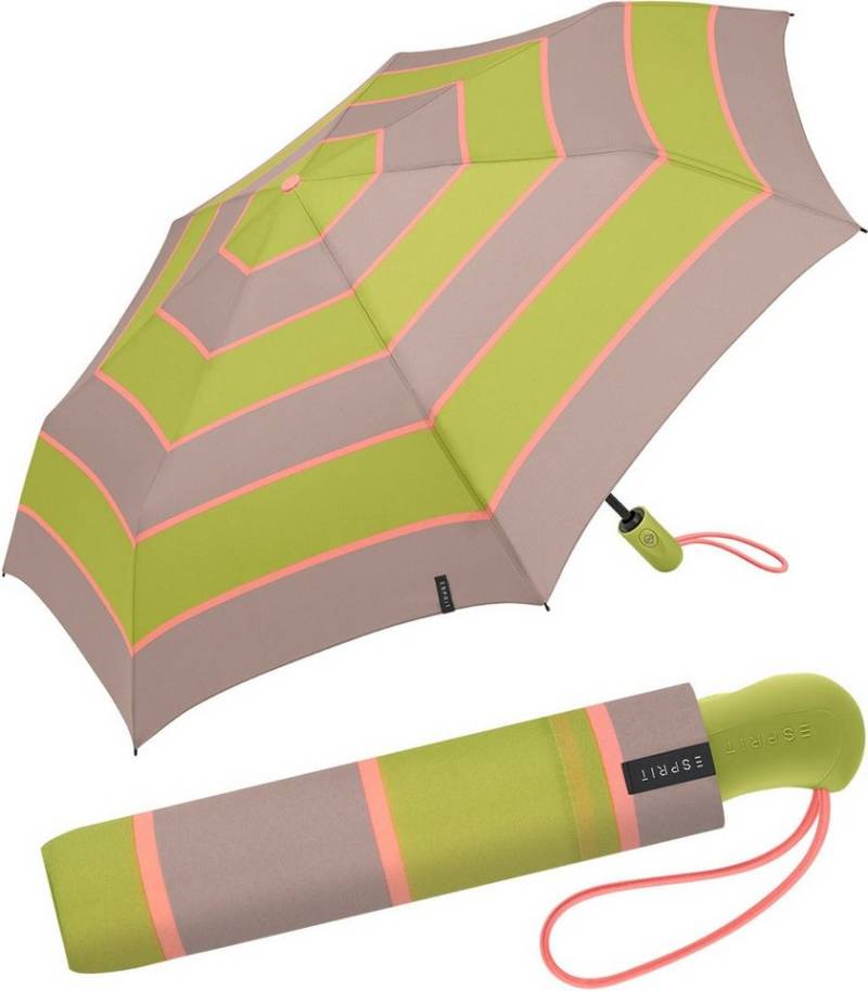Esprit Taschenregenschirm Easymatic Light Auf-Zu Automatik Collegiate Stripe, mit Streifen-Muster - atmosphere von Esprit