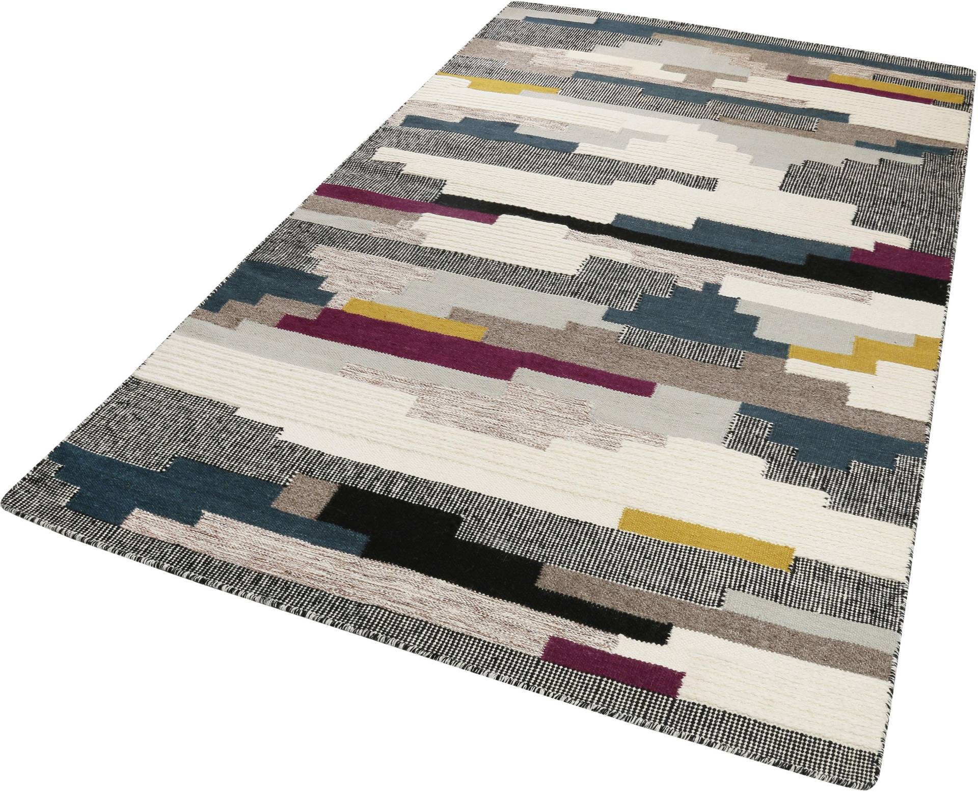 Esprit Wollteppich "Natham Kelim ESP-6012" rechteckig 8 mm Höhe reine Wolle, Wohnzimmer von Esprit