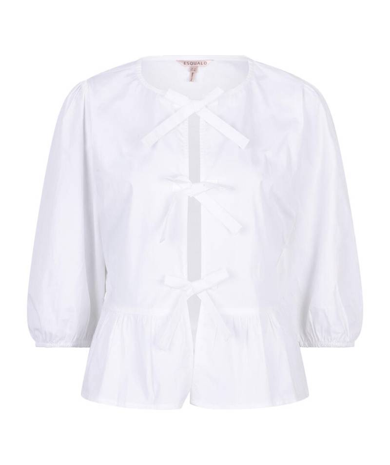 Esqualo - Bluse mit Schleifen weiß - Gr. - 38 von Esqualo