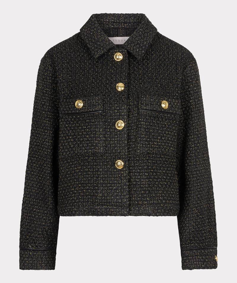 Esqualo - Bouclé Blazer schwarz - Gr. - 36 von Esqualo