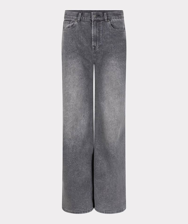 Esqualo - Jeans mit weitem Bein grau - Gr. - 34 von Esqualo