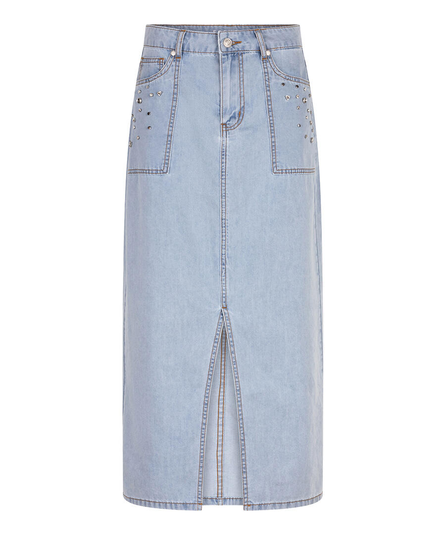 Esqualo - Jeansrock mit Strasssteinen blau - Gr. - 36 von Esqualo