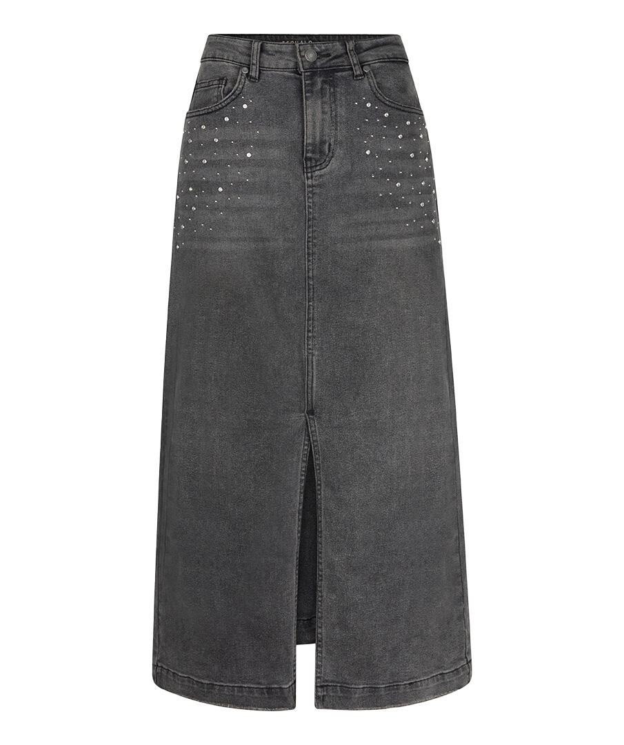 Esqualo - Jeansrock mit Verzierung grau - Gr. - 40 von Esqualo