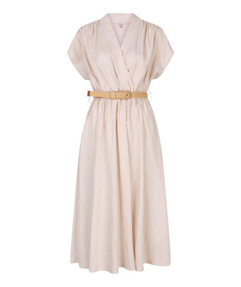 Esqualo - Kleid in A-Linie mit Plissee-Detail beige - Gr. - 36 von Esqualo