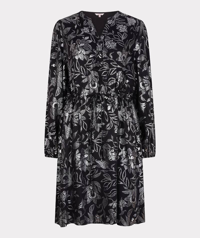 Esqualo - Kleid mit Festlichen Blumen schwarz/silver - Gr. - 34 von Esqualo