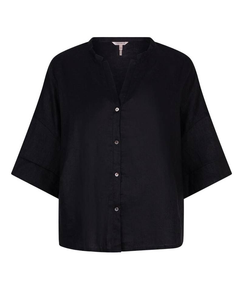 Esqualo - Oversized-Bluse aus Leinen schwarz von Esqualo