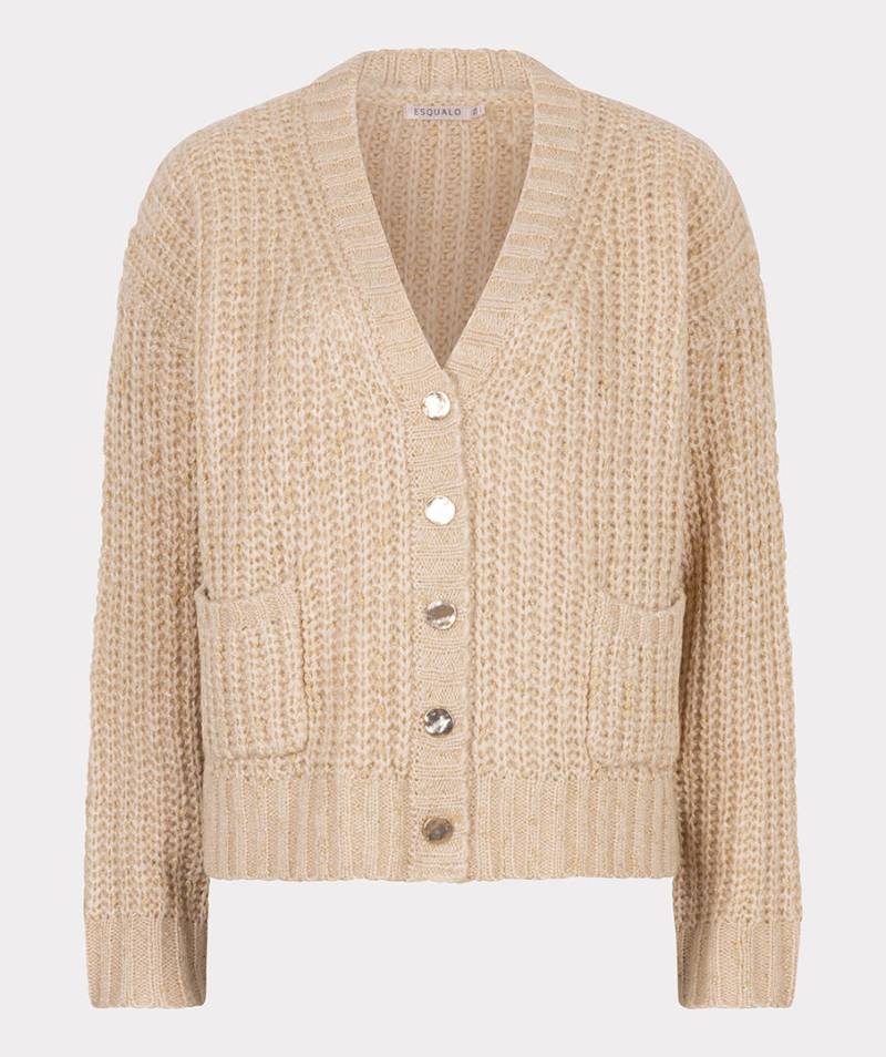 Esqualo - Oversized Strickjacke beige - Gr. - M von Esqualo