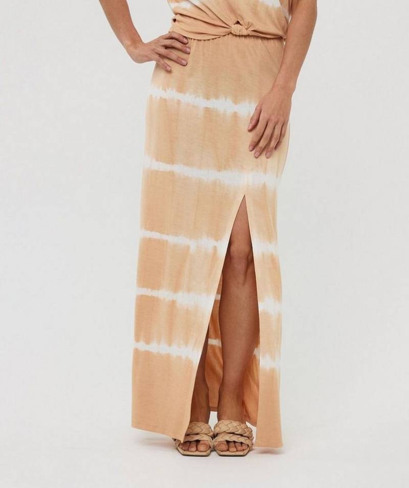 Esqualo Sommerrock Esqualo langer Rock in Batik-Optik Sand von Esqualo