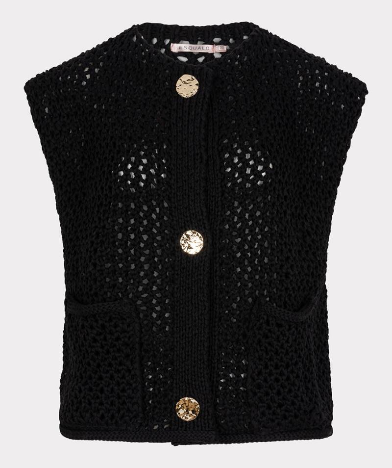 Esqualo - Weste aus Grobstrick schwarz von Esqualo