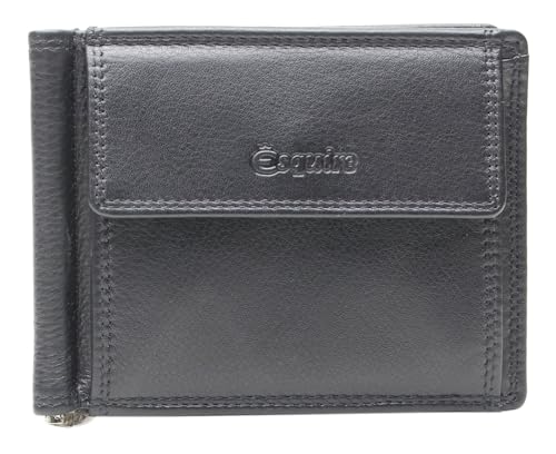 Esquire Duo Leder Dollarclip 2564-59 Schwarz Geldbörse mit Scheinklammer von Esquire