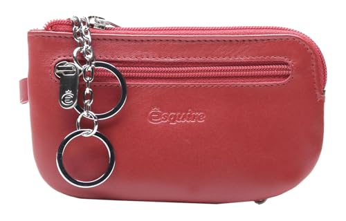 Esquire New Silk Key Case with Zip Red von Esquire