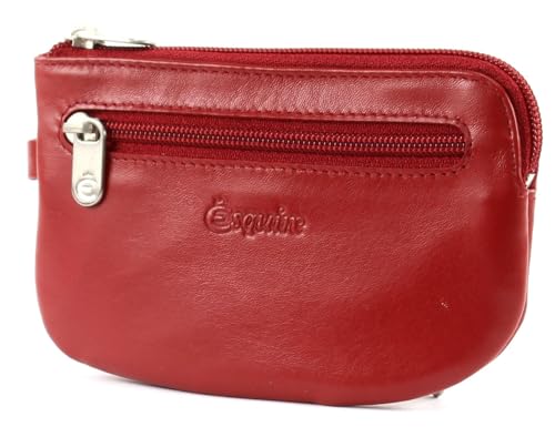 Esquire New Silk Key Case with Zip Red von Esquire