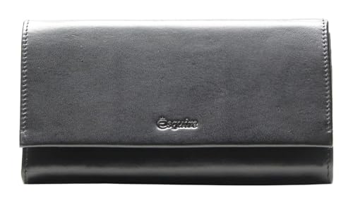 Esquire New Silk Ladies Long Wallet Black von Esquire