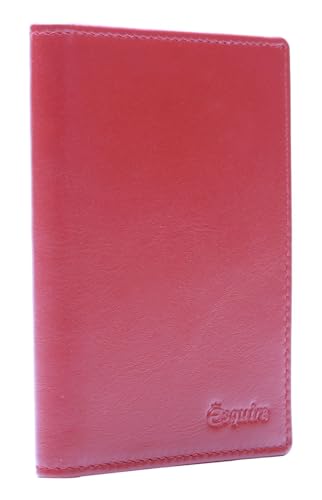 Esquire New Silk Passport Card Holder Red von Esquire