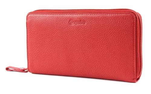 Esquire Primavera Zip Around Wallet Red von Esquire
