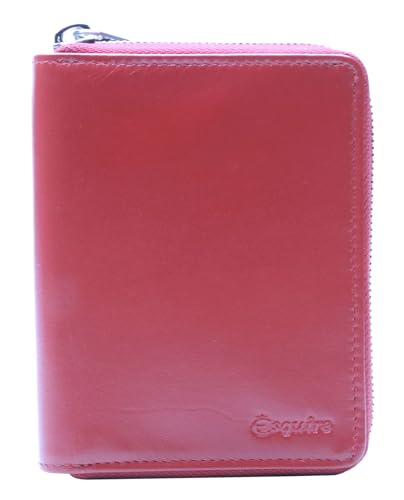 Esquire Silk 02 Zip Around Wallet Red von Esquire