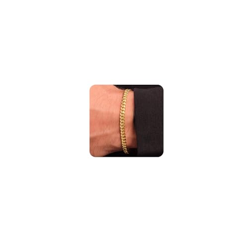 Esrael Armband Herren Gold 8mm Armbänder für Herren Jungs Mens Bracelet Kubanische Gold Armband Männer Schmuck Geschenke Esrael Armband Herren Gold 8mm Armbänder für Herren Jungs Mens Bracelet Kubanische Gold Armband Männer Schmuck Geschenke von Esrael