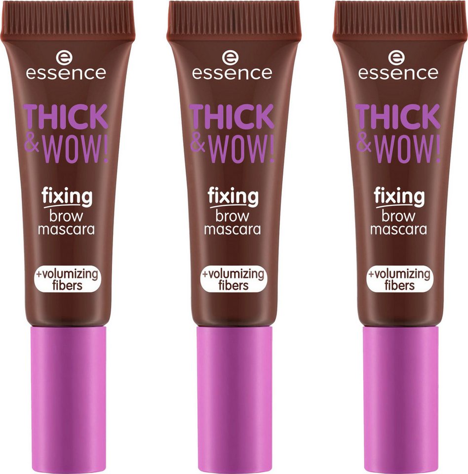 Essence Augenbrauen-Gel THICK & WOW! fixing brow mascara, 3-tlg. von Essence