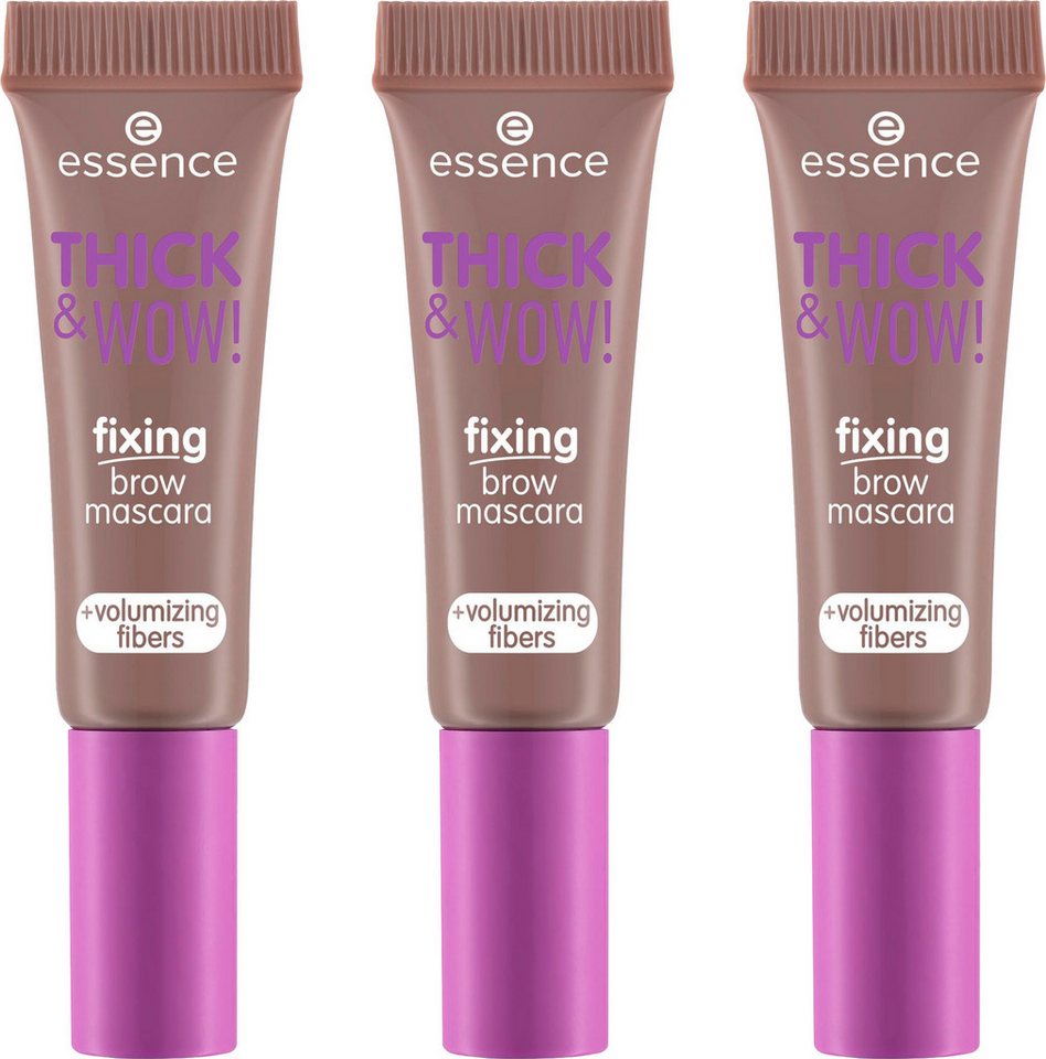 Essence Augenbrauen-Gel THICK & WOW! fixing brow mascara, 3-tlg. von Essence