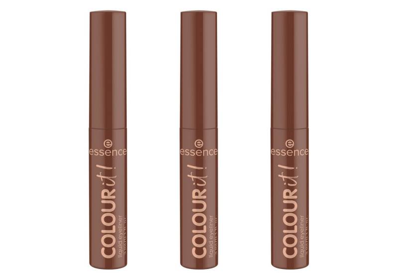 Essence Eyeliner COLOUR it! liquid eyeliner, 3-tlg., 3-tlg., wischfest, langanhaltend, schnell trocknend von Essence