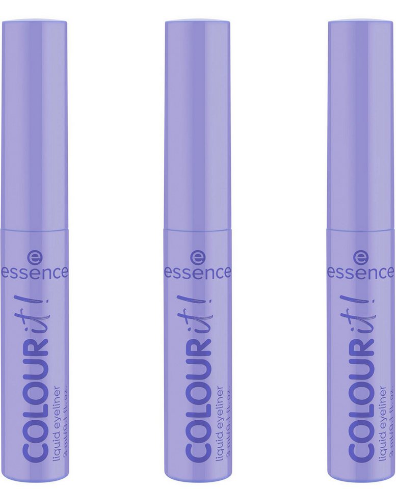 Essence Eyeliner COLOUR it! liquid eyeliner, 3-tlg., Präzise Pinselspitze für müheloses Zeichnen definierter Linien. von Essence