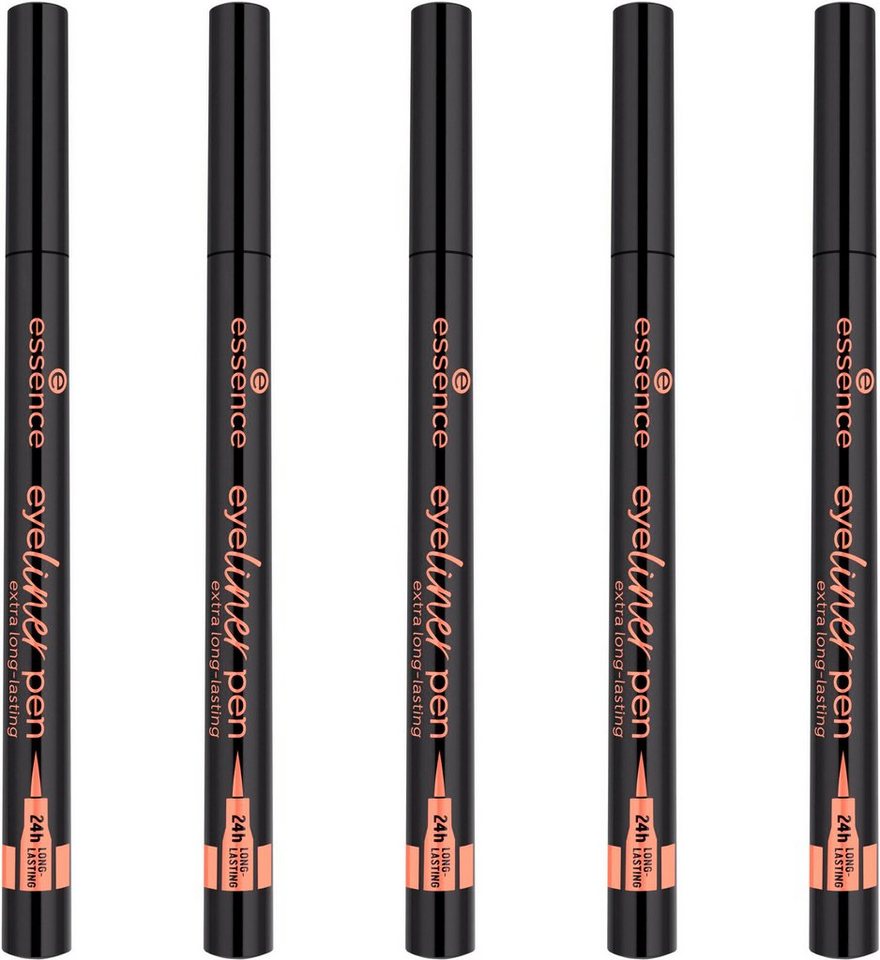 Essence Eyeliner eyeliner pen extra long-lasting, 5-tlg., mit feiner Pinselspitze von Essence