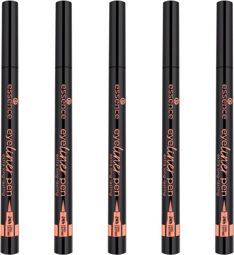 Essence Eyeliner eyeliner pen extra long-lasting, 5-tlg., mit feiner Pinselspitze von Essence