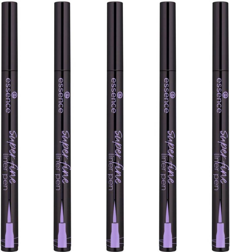Essence Eyeliner super fine liner pen, 5-tlg., mit feiner Pinselspitze von Essence