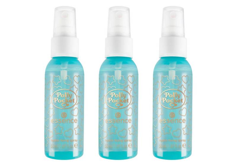 Essence Fixierspray Polly Pocket hydro fixing spray, 3-tlg., Revitalisiert die Haut mit einem Sprühstoß, langanhaltender Glow-to-go von Essence