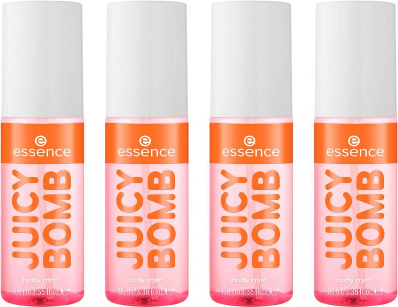Essence Körperspray JUICY BOMB PARTY body mist 02, 4-tlg., Reisefreundliches Flakon, hält den ganzen Tag, riecht sommerlich-süß. von Essence