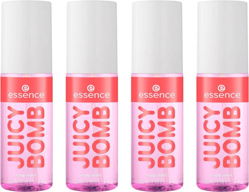 Essence Körperspray JUICY BOMB PARTY body mist 03, 4-tlg., Reisefreundliches Flakon, hält den ganzen Tag, riecht fruchtig-frisch. von Essence