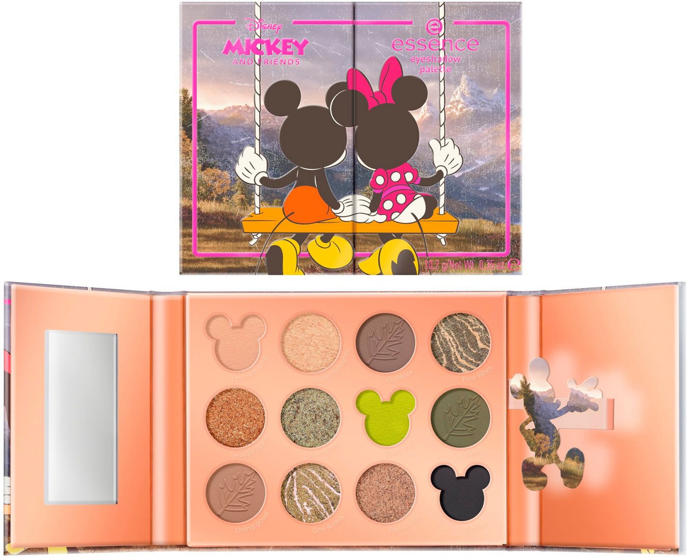 Essence Lidschatten-Palette Disney Mickey and Friends eyeshadow palette, Augen-Make-Up für abwechslungsreiche Looks von Essence