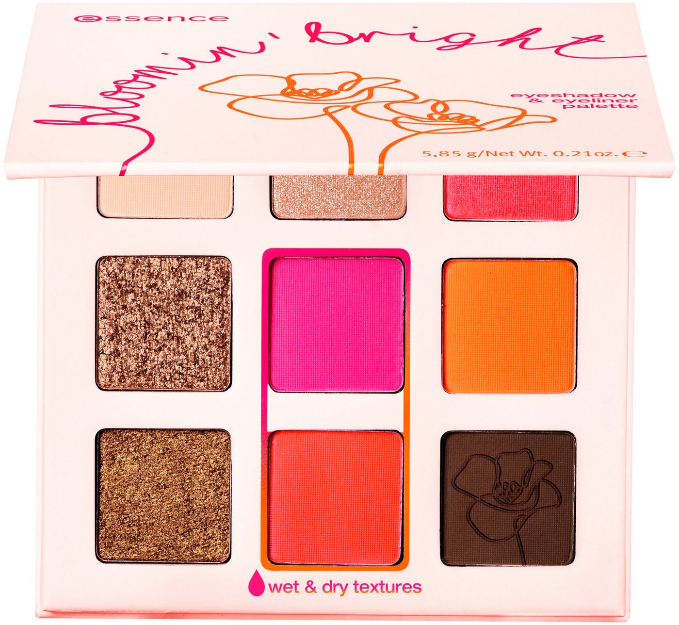 Essence Lidschatten-Palette bloomin' bright eyeshadow & eyeliner palette von Essence