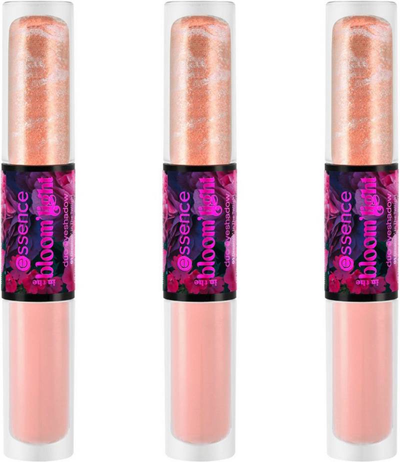 Essence Lidschatten in the bloom'light duo eyeshadow, 3-tlg., mit hochpigmentierter Textur von Essence