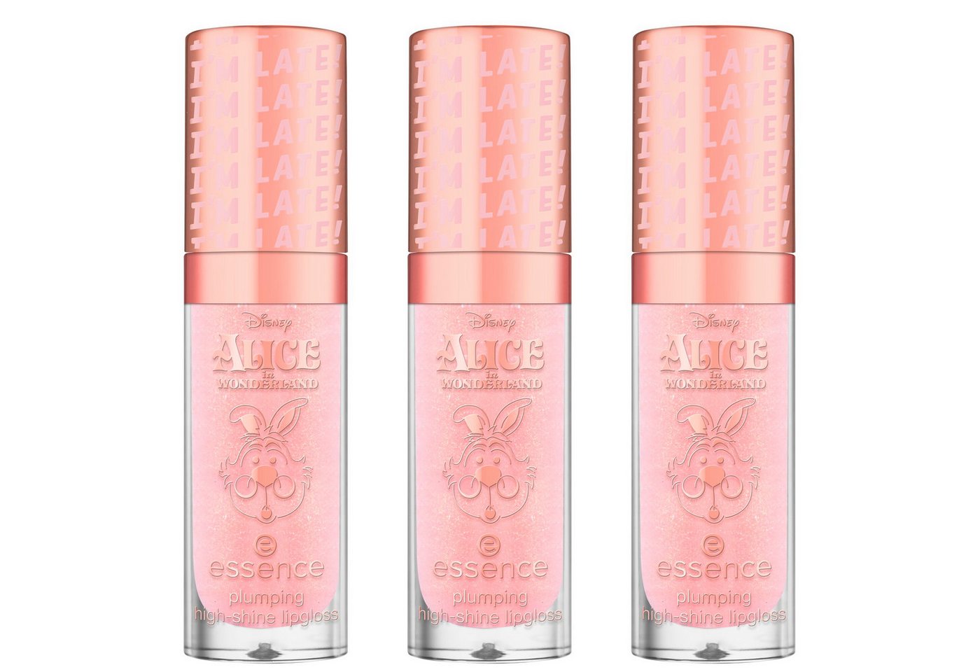 Essence Lipgloss Disney Alice in Wonderland plumping high-shine lipgloss, 3-tlg. von Essence