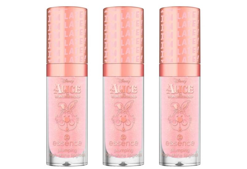 Essence Lipgloss Disney Alice in Wonderland plumping high-shine lipgloss, 3-tlg. von Essence