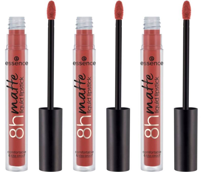 Essence Lippenstift 8h matte liquid lipstick, 3-tlg., mit mattem Ergebnis Essence Lippenstift 8h matte liquid lipstick, 3-tlg., mit mattem Ergebnis von Essence